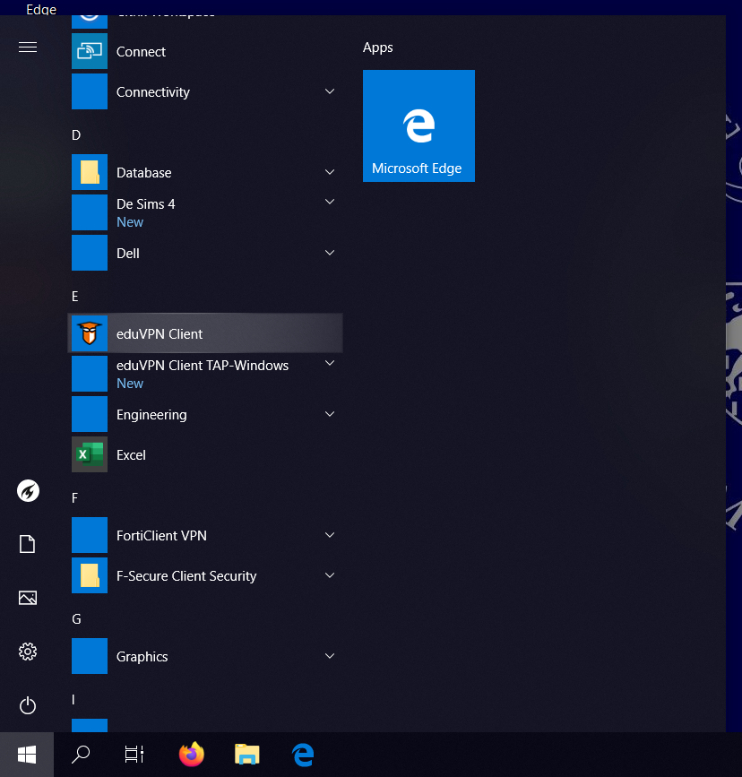 start eduVPN