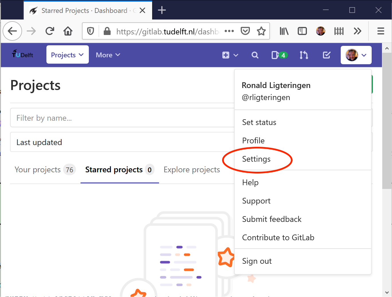 GitLab settings