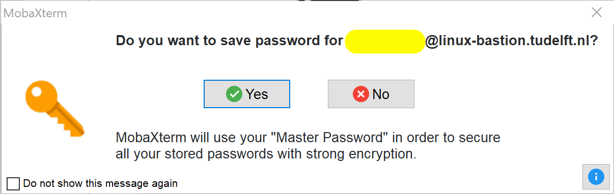 MobaXterm save password