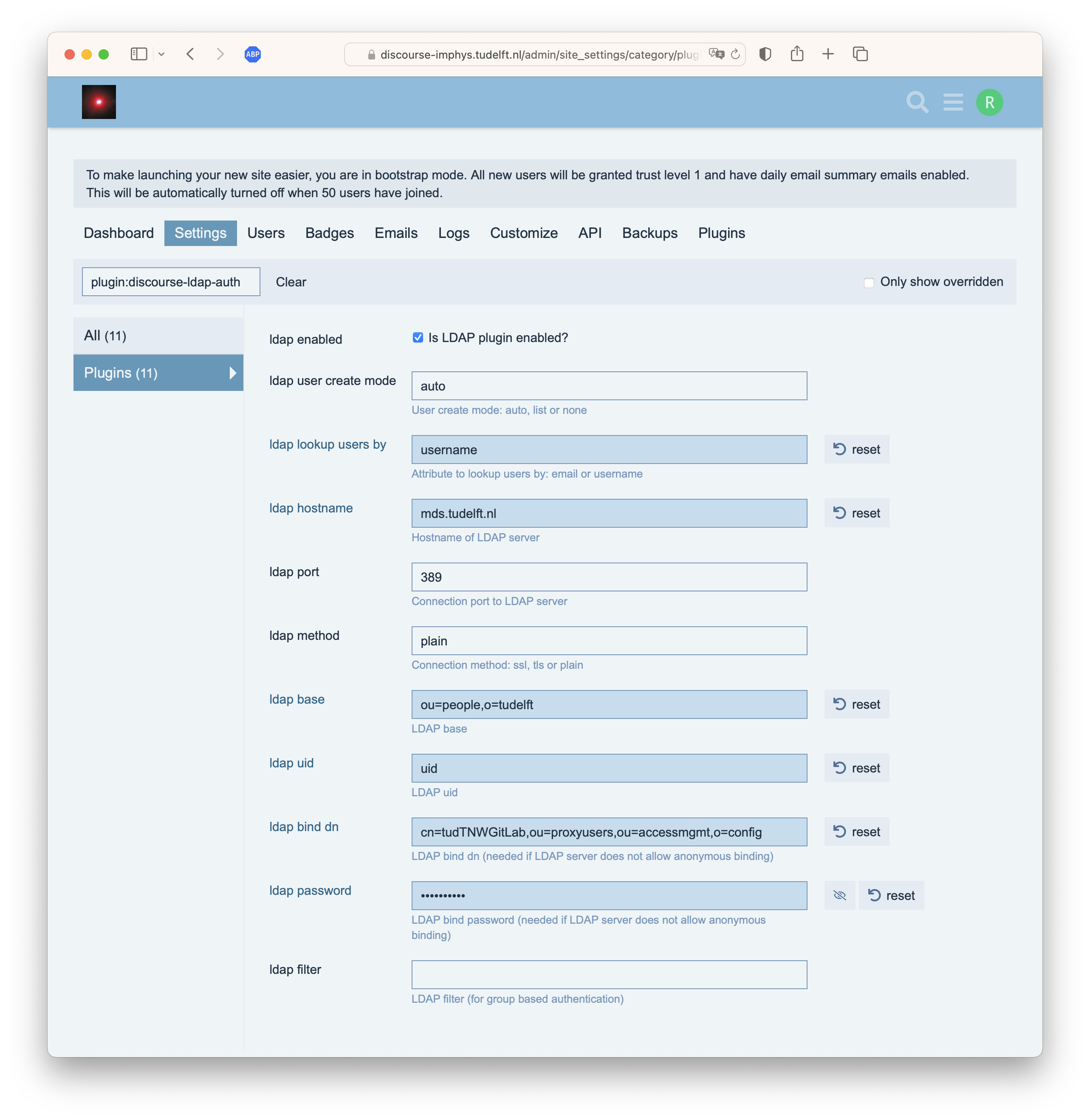 Discourse LDAP